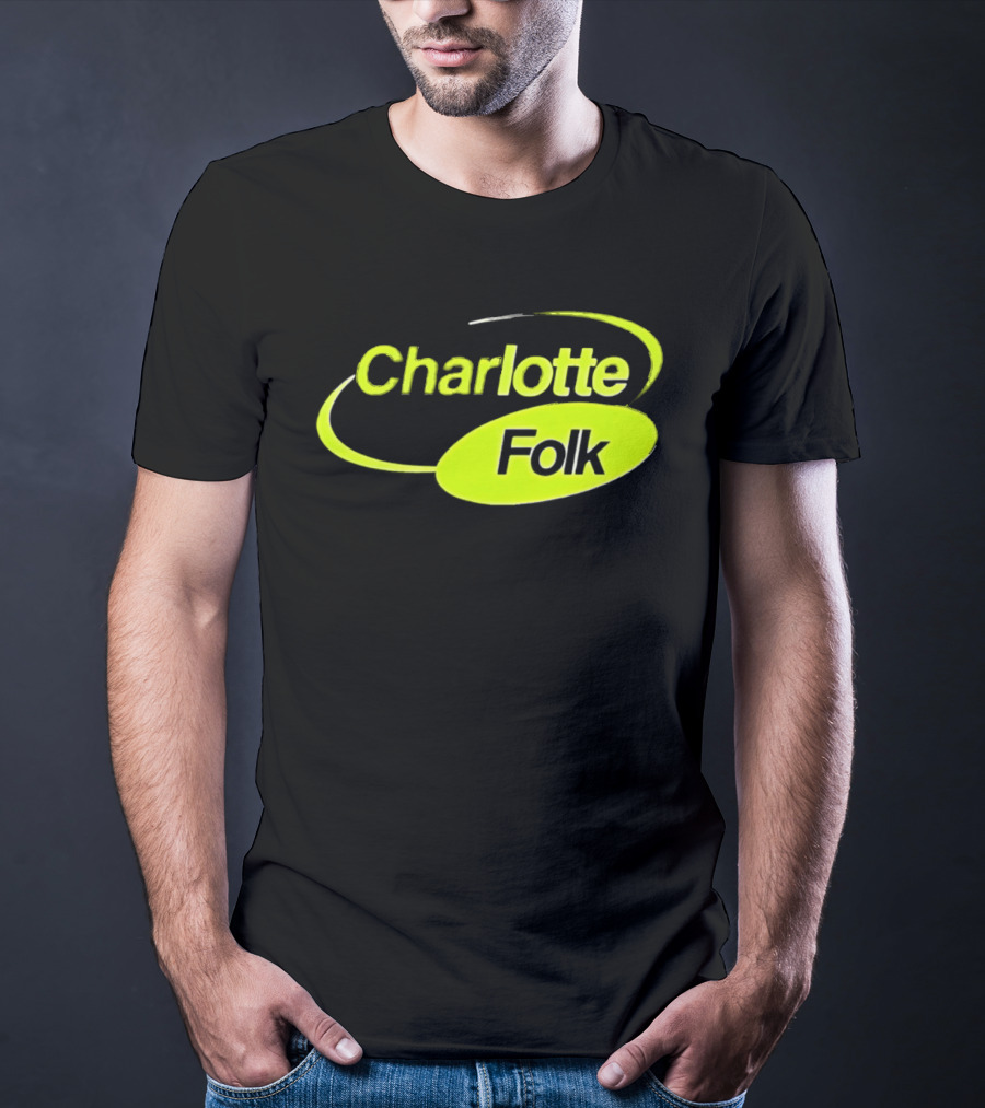 Charlotte Folk Neon Green Swirl T-Shirt