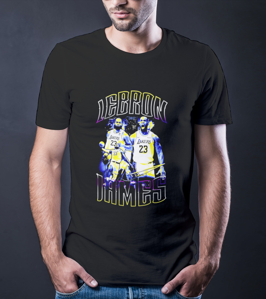 LeBron James Los Angeles Lakers Iconic Basketball T-Shirt