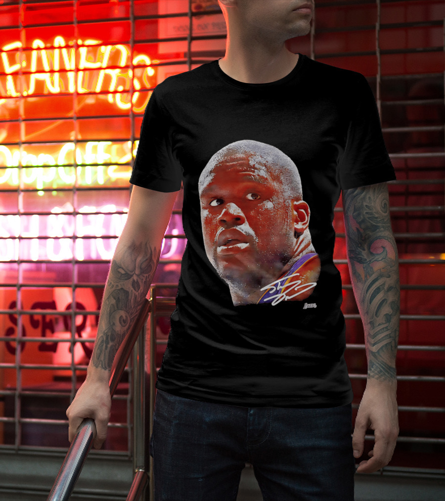 Los Angeles Lakers Shaquille O'Neal Signature Big Face Legends T-Shirt