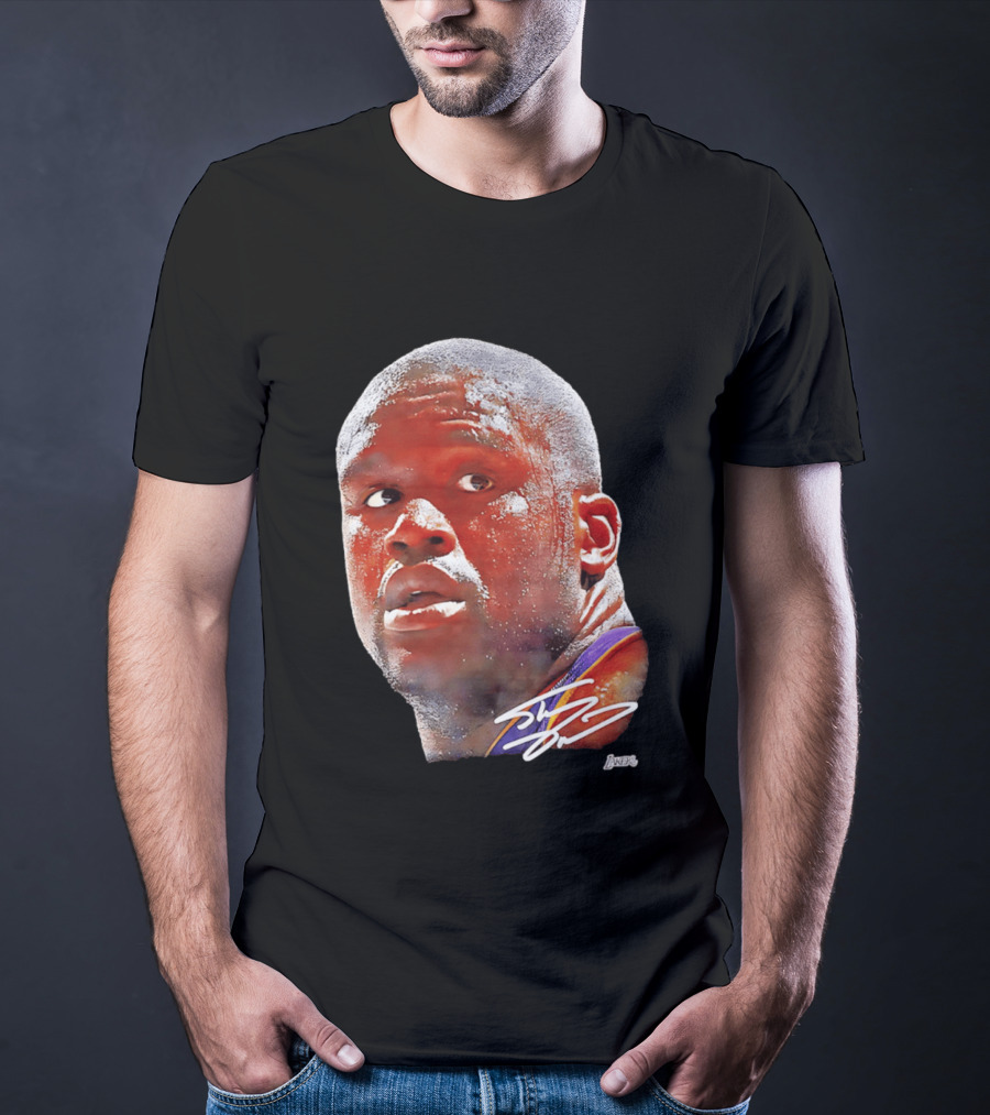 Los Angeles Lakers Shaquille O'Neal Signature Big Face Legends T-Shirt