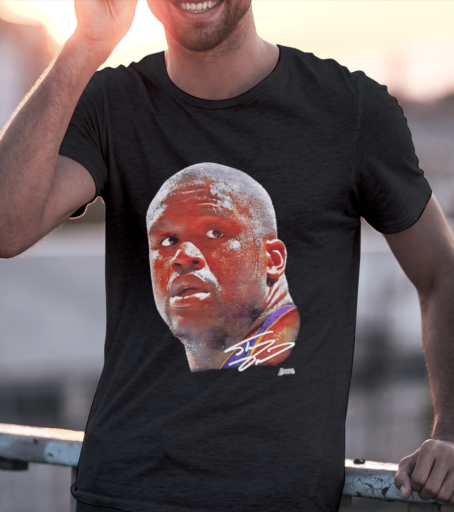 Los Angeles Lakers Shaquille O'Neal Signature Big Face Legends T-Shirt
