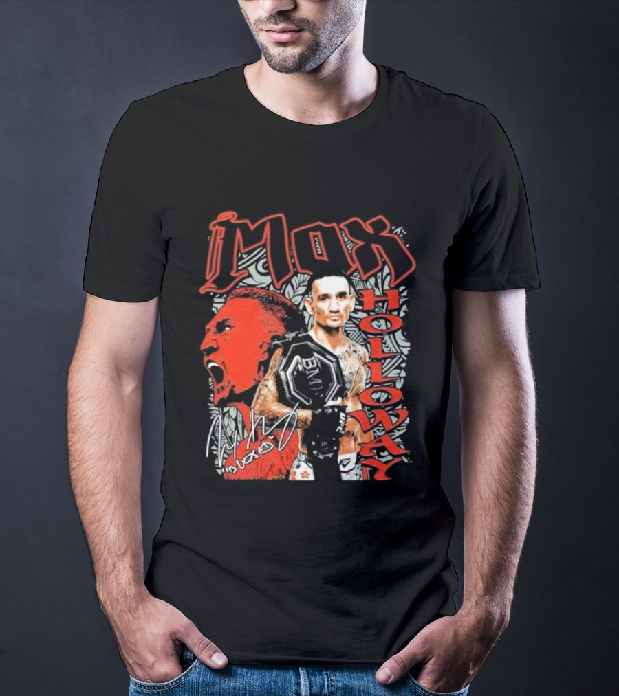 Max Holloway 2026 Bold Red Fighter T-Shirt