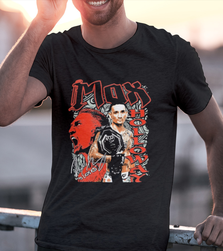 Max Holloway 2026 Bold Red Fighter T-Shirt