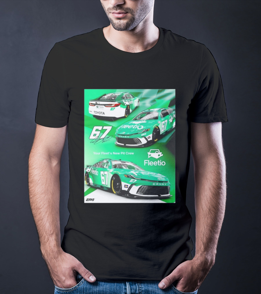 Corey Heim 23XI Racing Toyota Camry XSE Fleetio NASCAR 67 T-Shirt