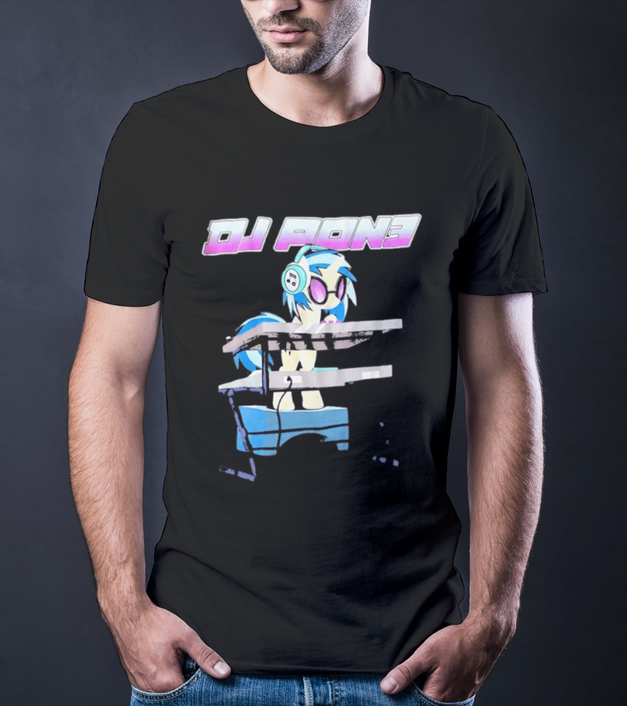 DJ Pon3 My Little Pony Character With Headphones And Turntable T-Shirt