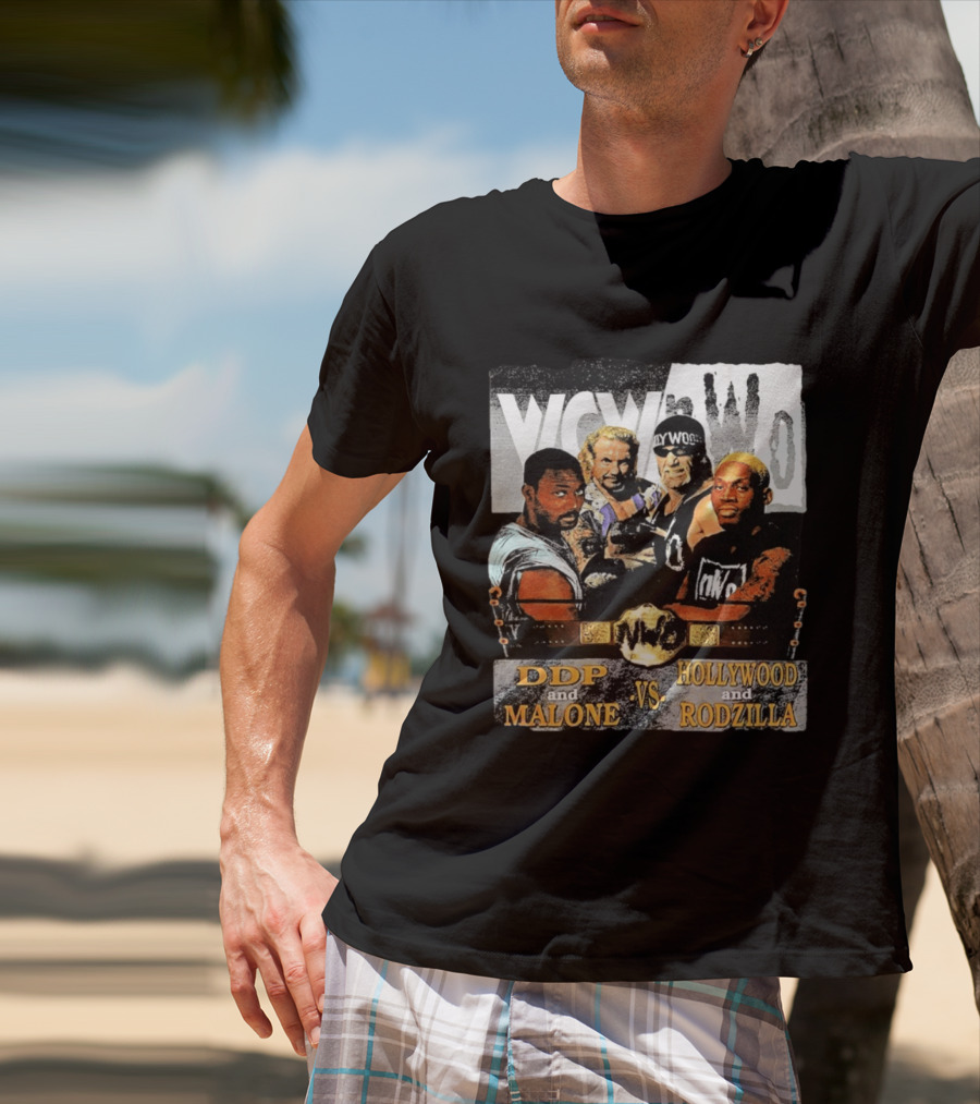 WCW NWo DDP And Malone Vs Hollywood And Rodzilla 90s Wrestling T-Shirt