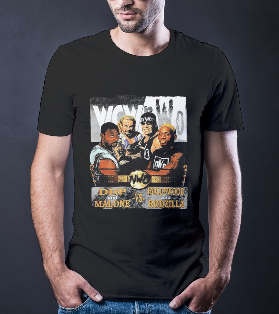 WCW NWo DDP And Malone Vs Hollywood And Rodzilla 90s Wrestling T-Shirt