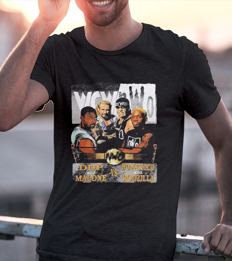 WCW NWo DDP And Malone Vs Hollywood And Rodzilla 90s Wrestling T-Shirt