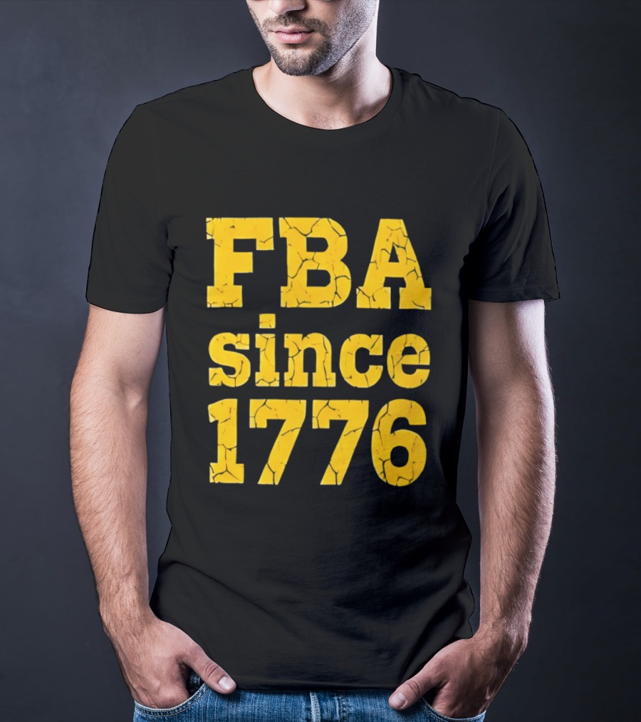 FBA Since 1776 Yellow Cheese Letters T-Shirt