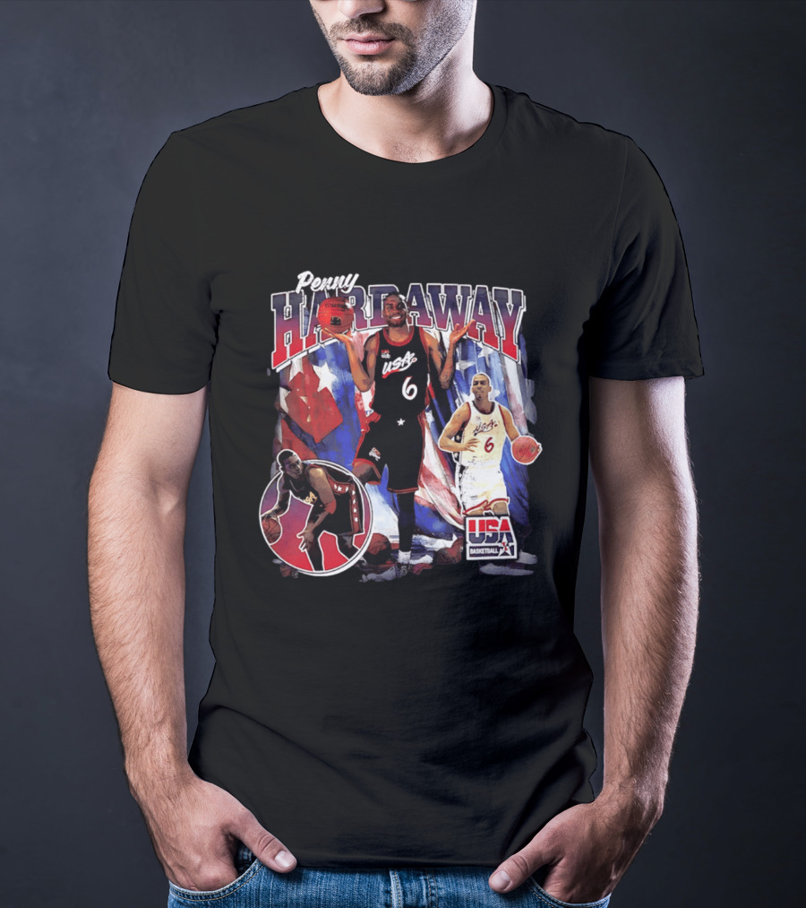 Penny Hardaway USA Basketball Legend Stars And Stripes USA Basketball T-Shirt