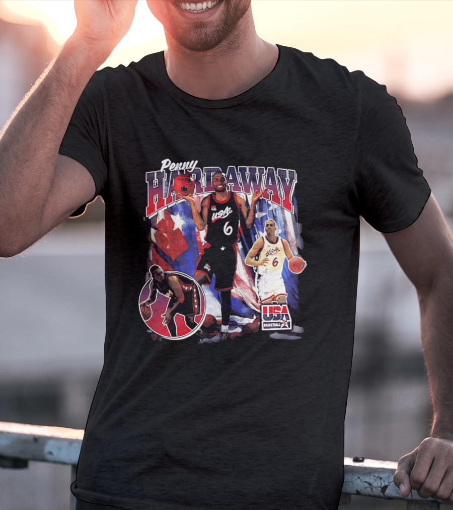 Penny Hardaway USA Basketball Legend Stars And Stripes USA Basketball T-Shirt