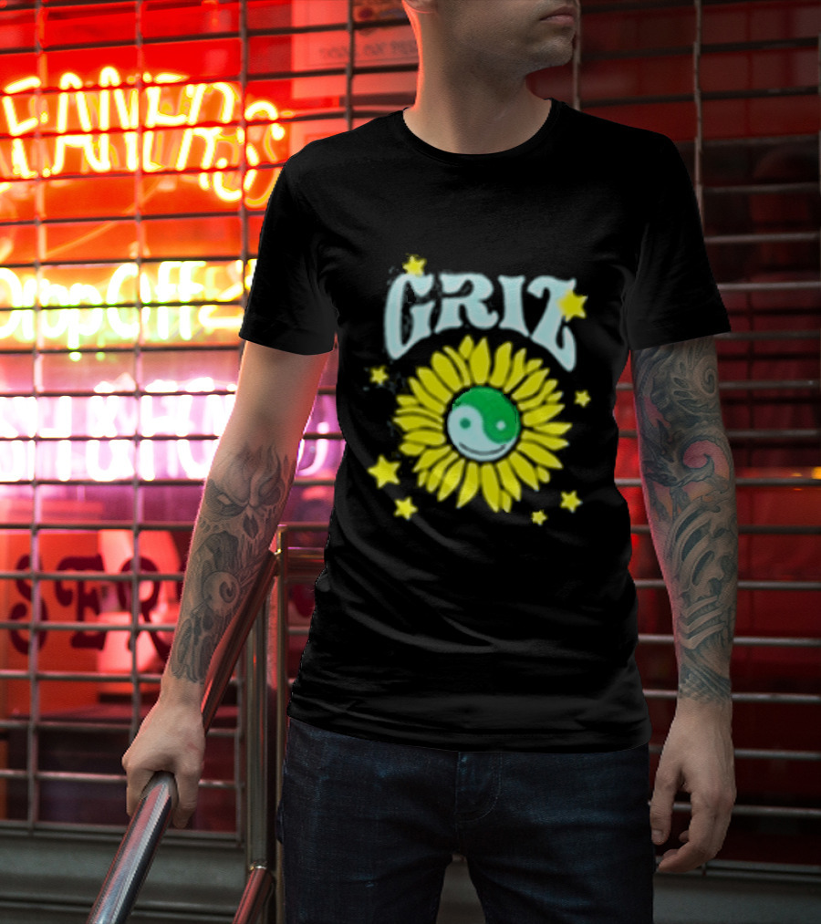 Griz Sunflower Yin Yang Starry T-Shirt