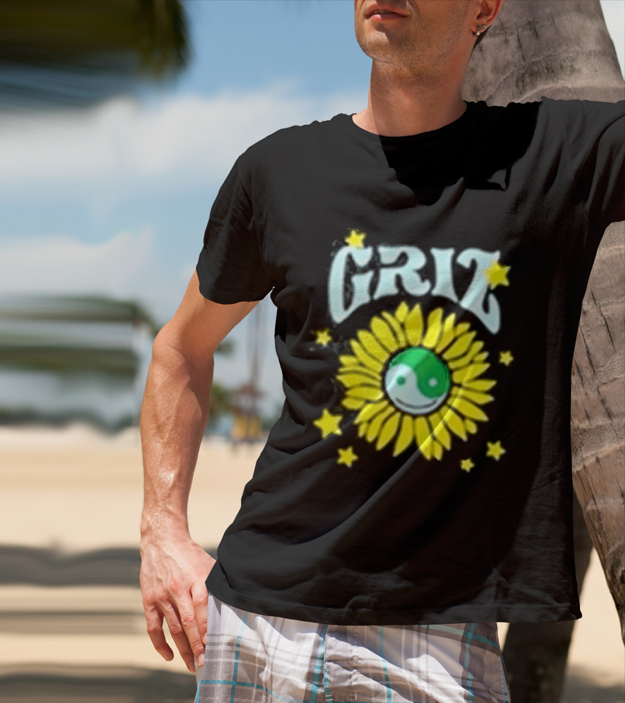Griz Sunflower Yin Yang Starry T-Shirt