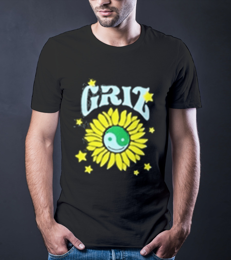 Griz Sunflower Yin Yang Starry T-Shirt