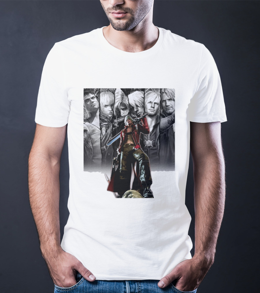 Dante Gen Devil May Cry Anime Collage Character Montage T-Shirt