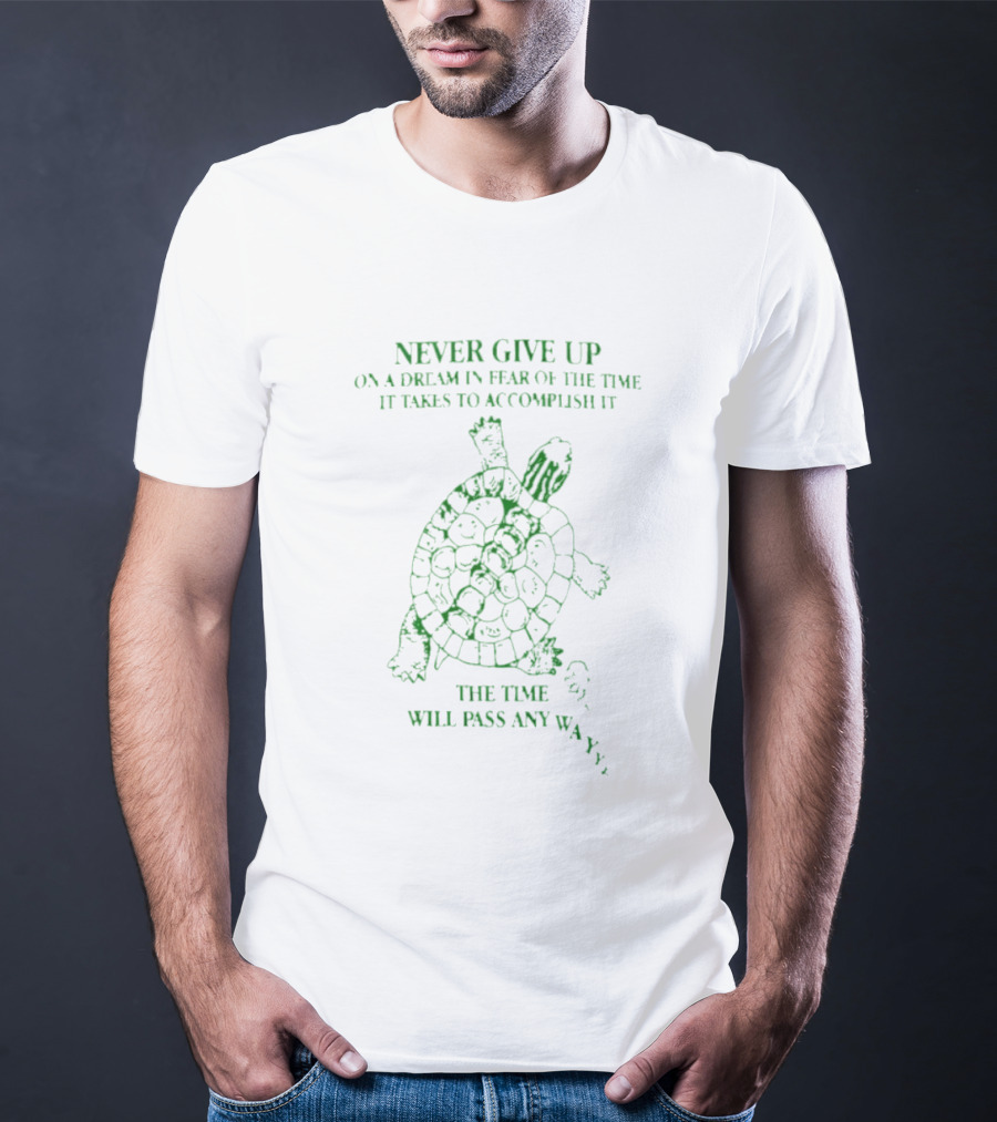 Never Give Up On A Dream Turtle The Time Will Pass Anyway T-Shirt