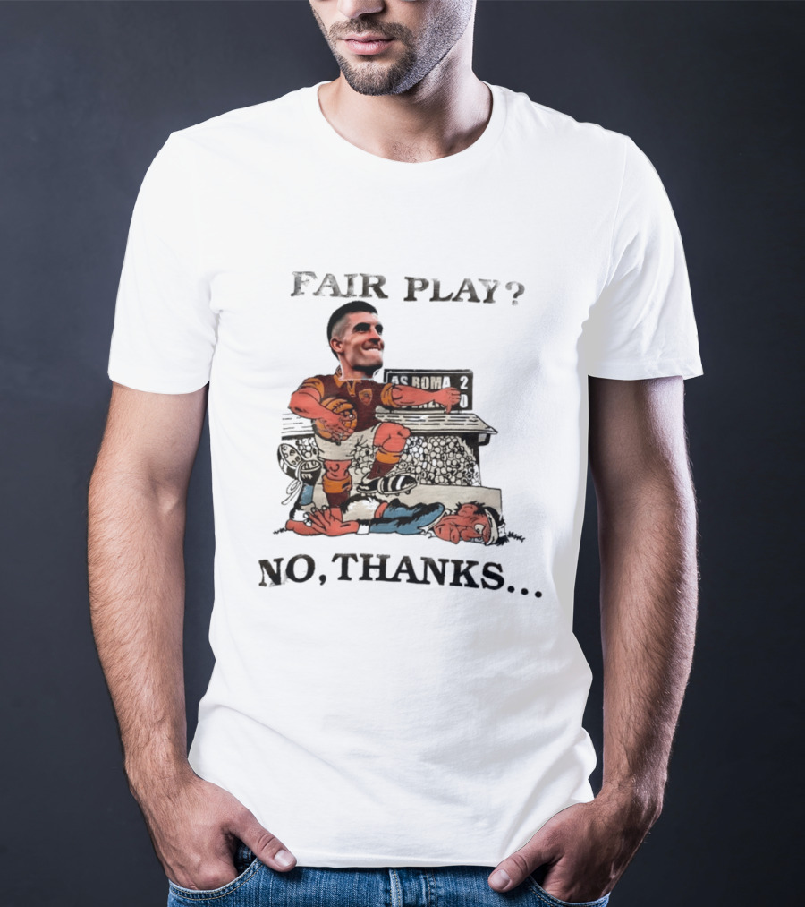 Gianluca Mancini AS Roma Fair Play No Thanks Comic T-Shirt