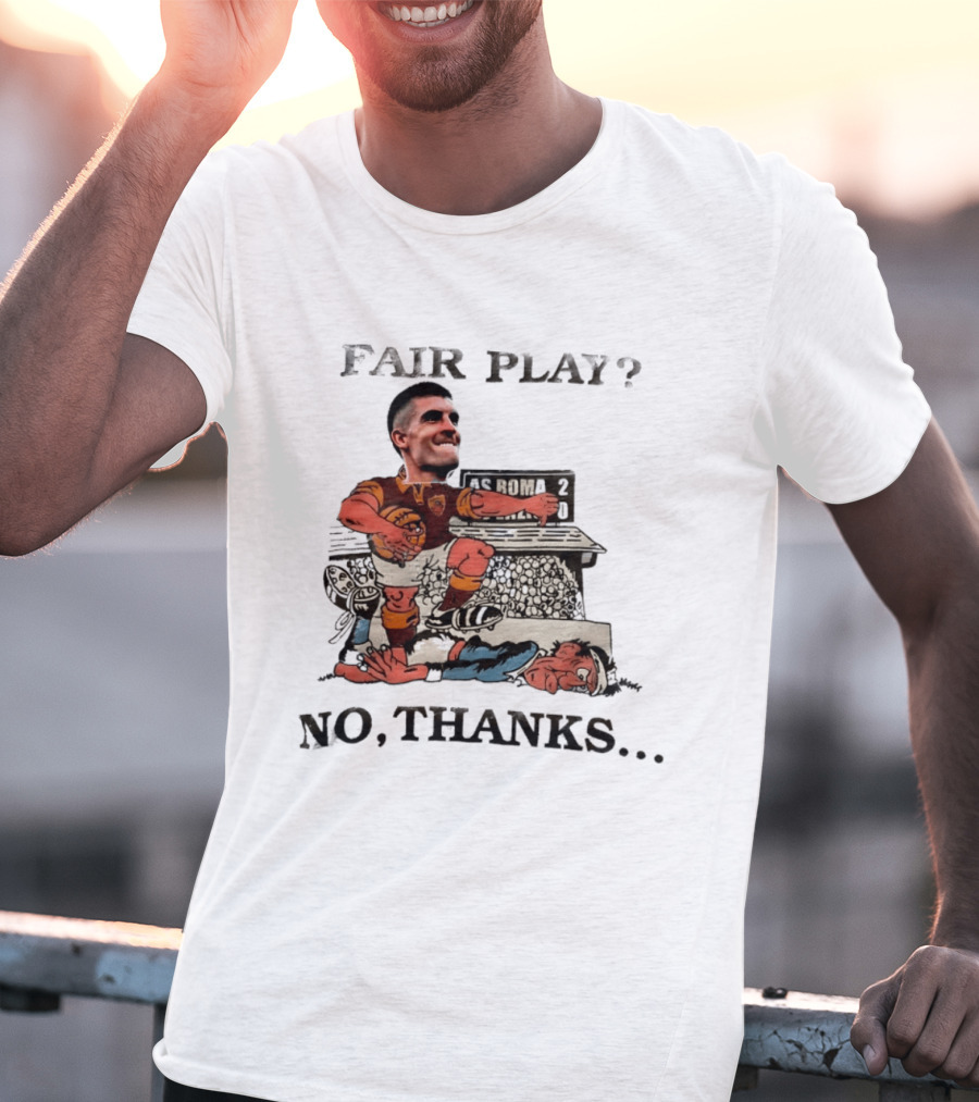 Gianluca Mancini AS Roma Fair Play No Thanks Comic T-Shirt