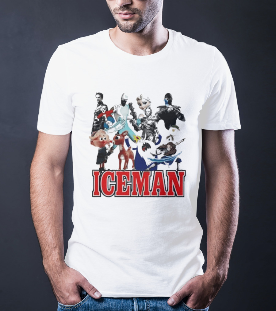 Secretclub Iceman Rudolph And Frosty Characters T-Shirt