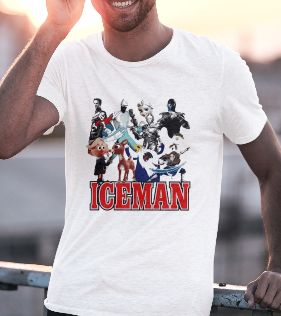 Secretclub Iceman Rudolph And Frosty Characters T-Shirt