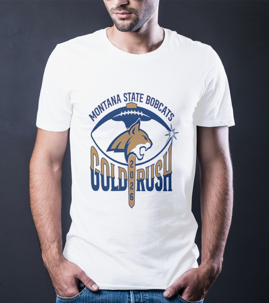 Montana State Bobcats 2026 Gold Rush Football T-Shirt