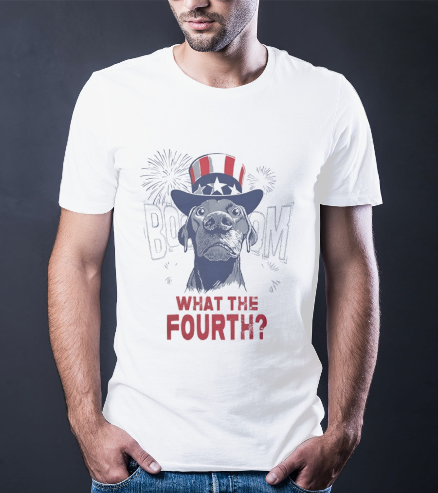 What The Fourth July 4th BOOM Fireworks USA 250th Anniversary T-Shirt