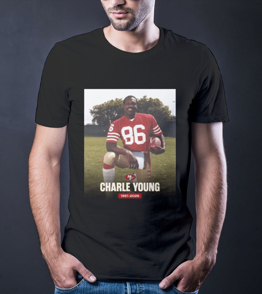 San Francisco 49ers Charle Young 86 1951 2026 T-Shirt