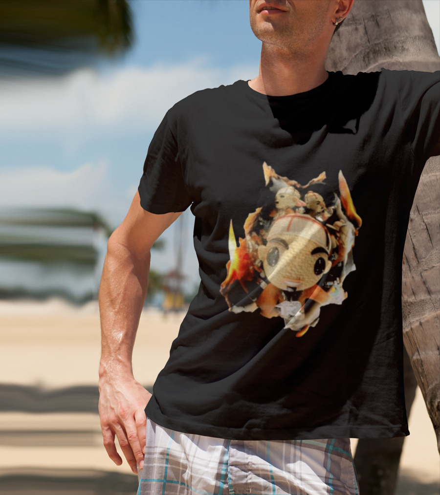 Street Mob Chuyin Los Locos Nunca Mueren Burning Plush Doll Fiery T-Shirt