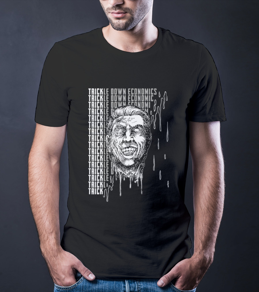 Trickle Down Economics Melting Face Concept T-Shirt