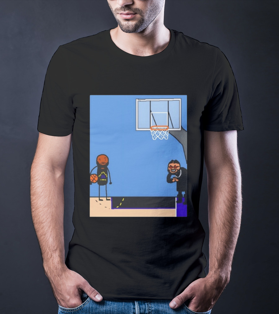 Villain Brooks Vs Dillon Brooks Basketball Humor Phoenix Suns Sketch T-Shirt