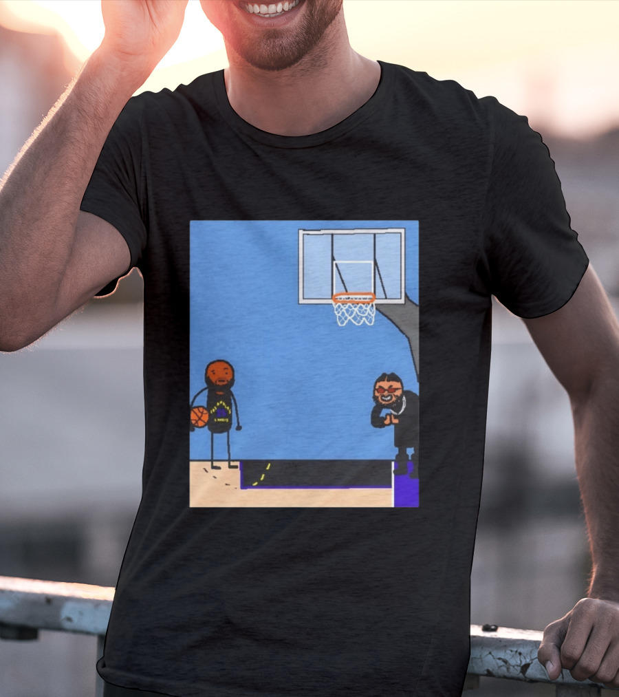 Villain Brooks Vs Dillon Brooks Basketball Humor Phoenix Suns Sketch T-Shirt