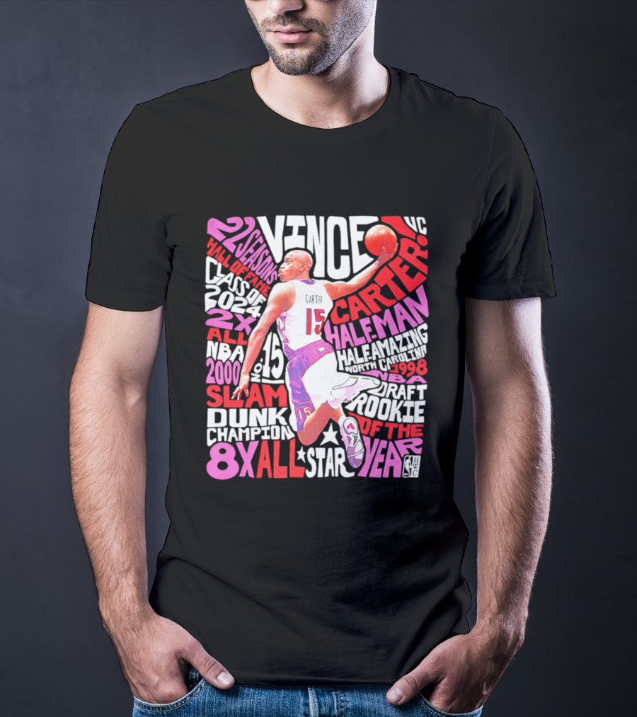 Vince Carter Toronto Raptors Slam Dunk Champion Half Man Half Amazing T-Shirt