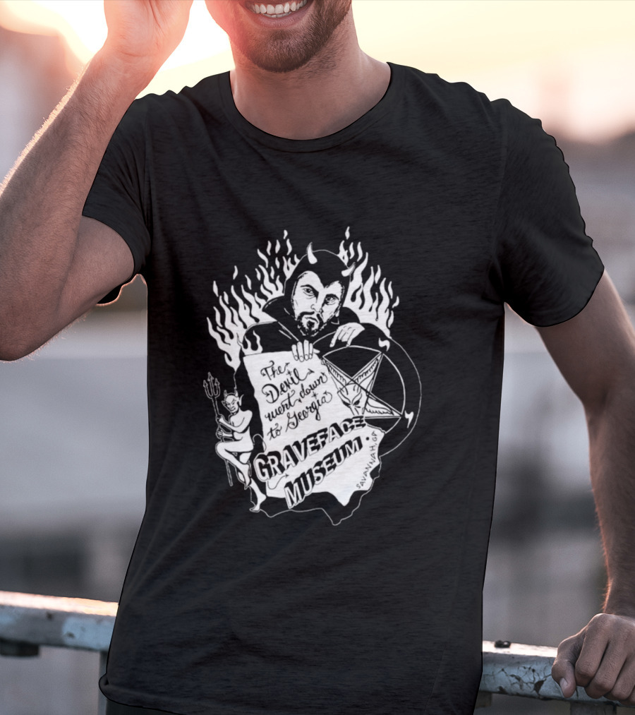 Anton LaVey Church Of Satan Graveface Museum The Devil Went Down To Georgia T-Shirt