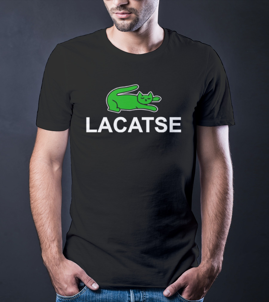 Lacatse Green Cat T-Shirt