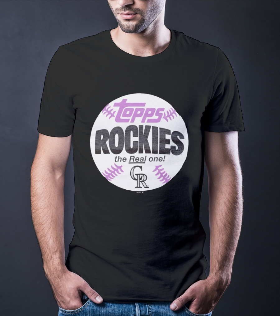 Topps Rockies The Real One Colorado Rockies MLB Baseball Card T-Shirt