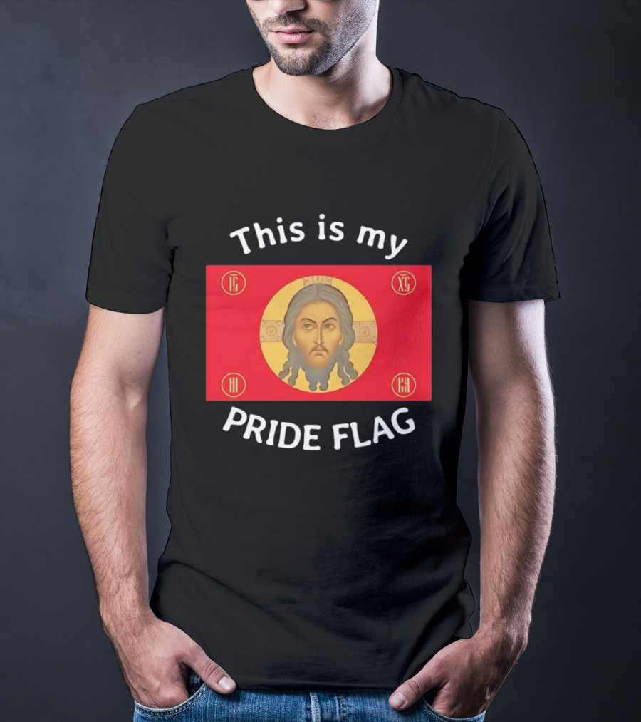 This Is My Pride Flag Jesus Icon Red Yellow T-Shirt