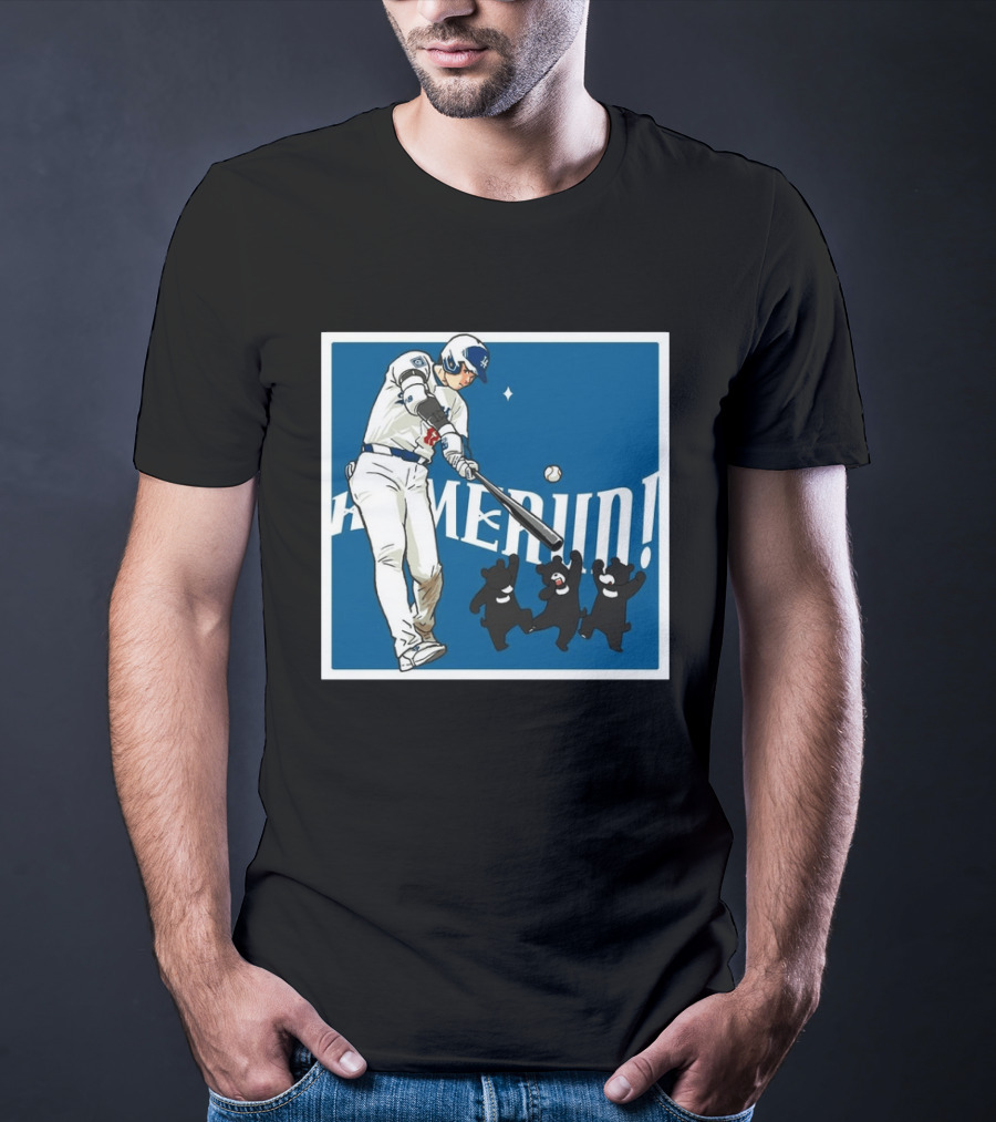 Shohei Ohtani Los Angeles Dodgers Home Run Anime Bears T-Shirt