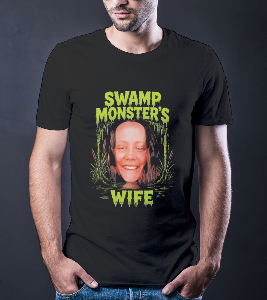 Swamp Monster's Wife Colorful Illustration With Smiling Face T-Shirt