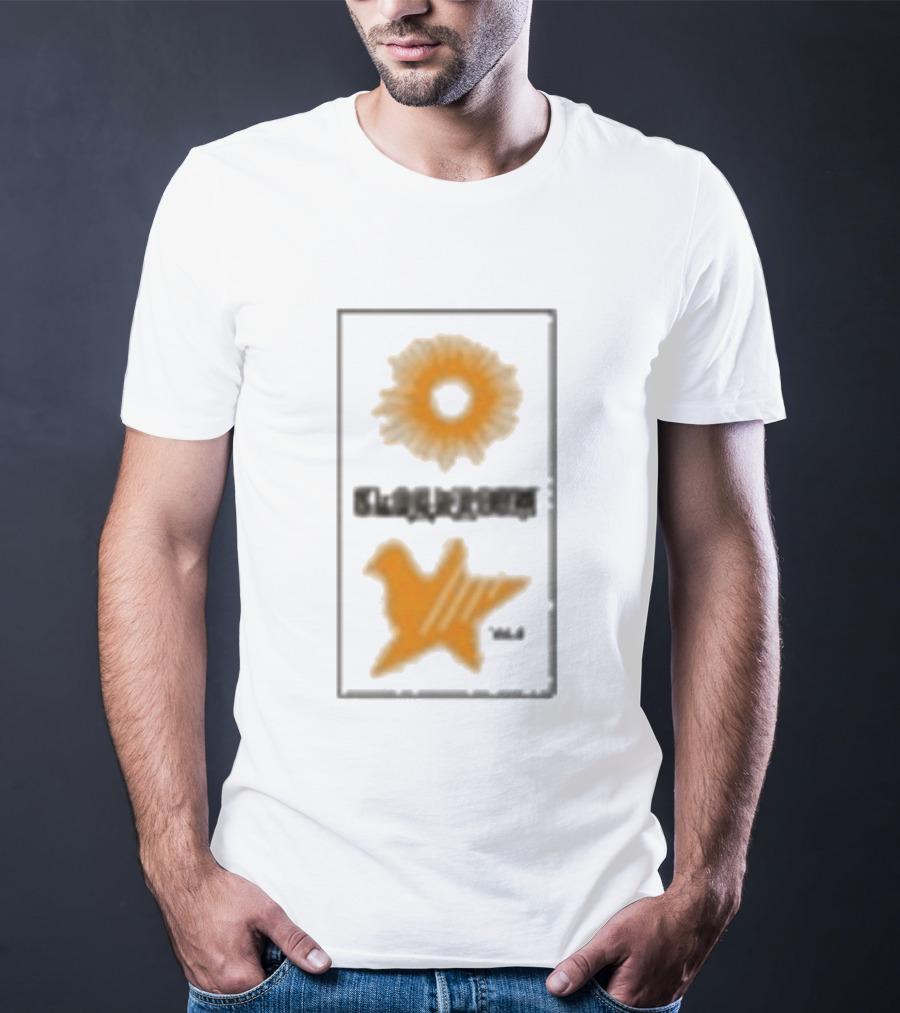 Closed Casket Activities Cloakroom Muff Starburst Bird Symbol Orange T-Shirt