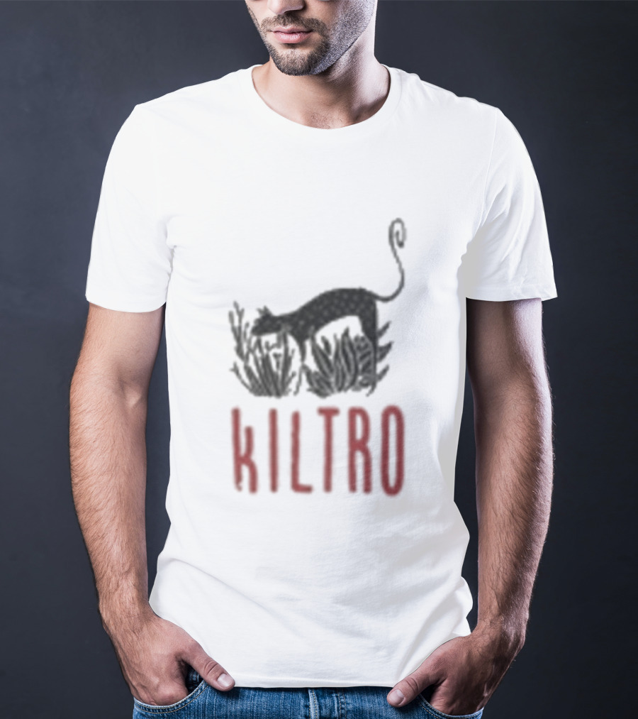 Kiltro Wolf Dog Text With Stylized Canine T-Shirt