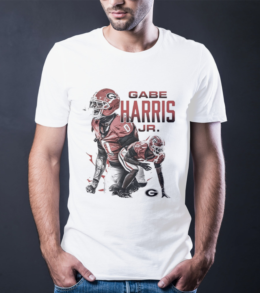 Gabe Harris Jr Georgia Bulldogs Football Player NCAA Team T-Shirt