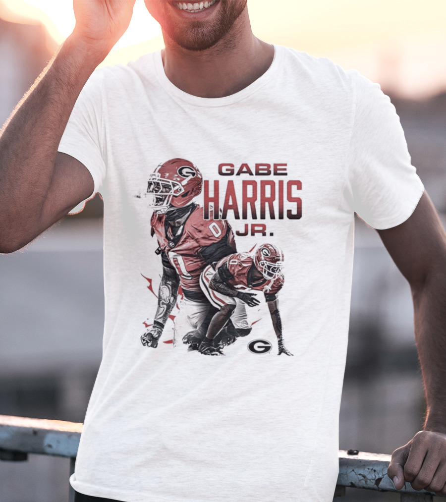 Gabe Harris Jr Georgia Bulldogs Football Player NCAA Team T-Shirt