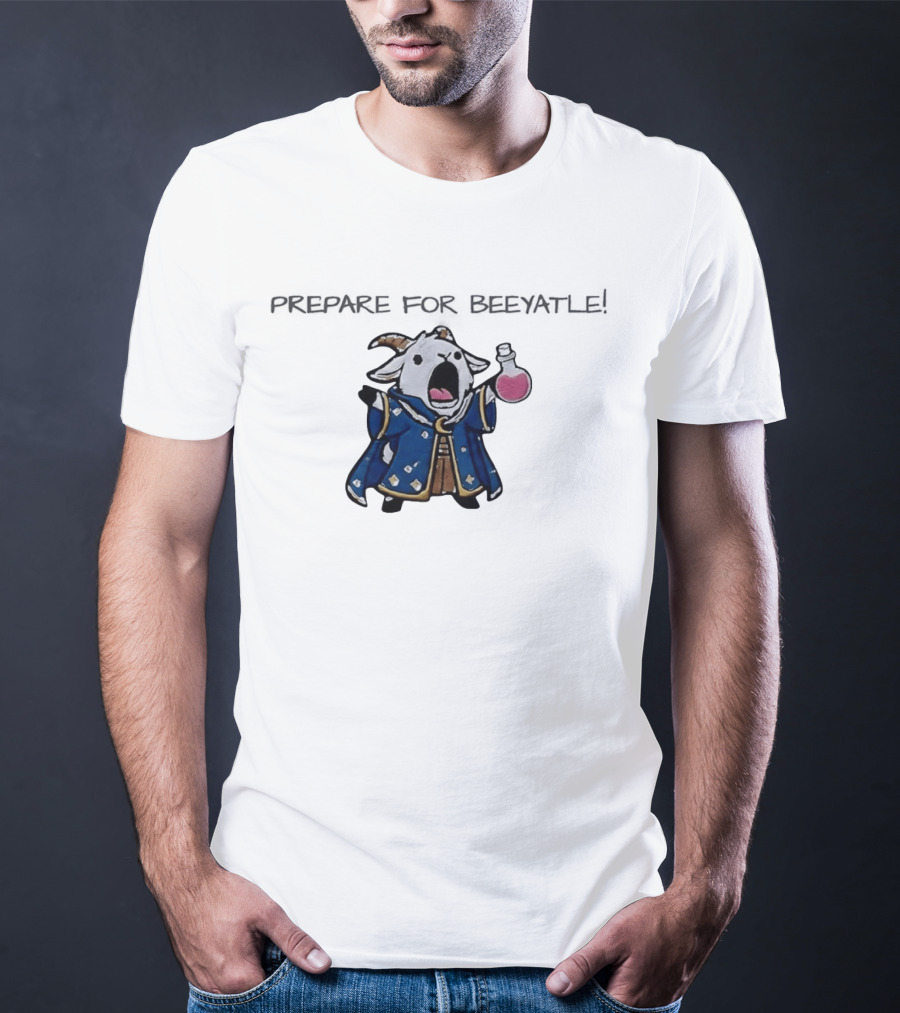 Totes McGoats Prepare For Beeyatle Potion Wielding Goat Wizard T-Shirt
