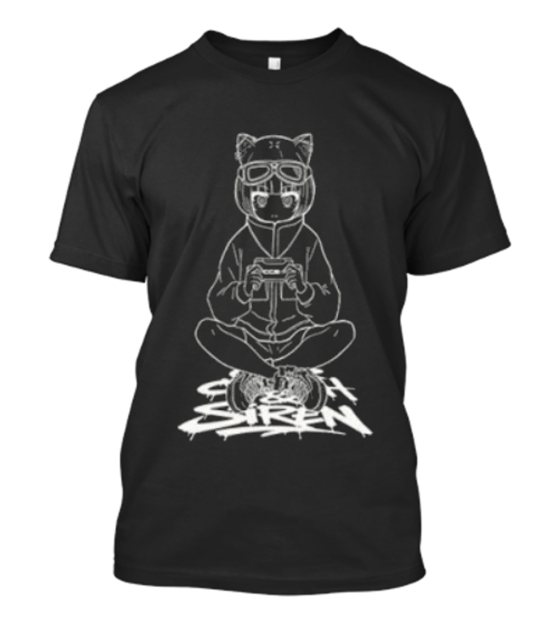 Lost Frog Ccs4 Cat Eared Gamer With Console T-Shirt