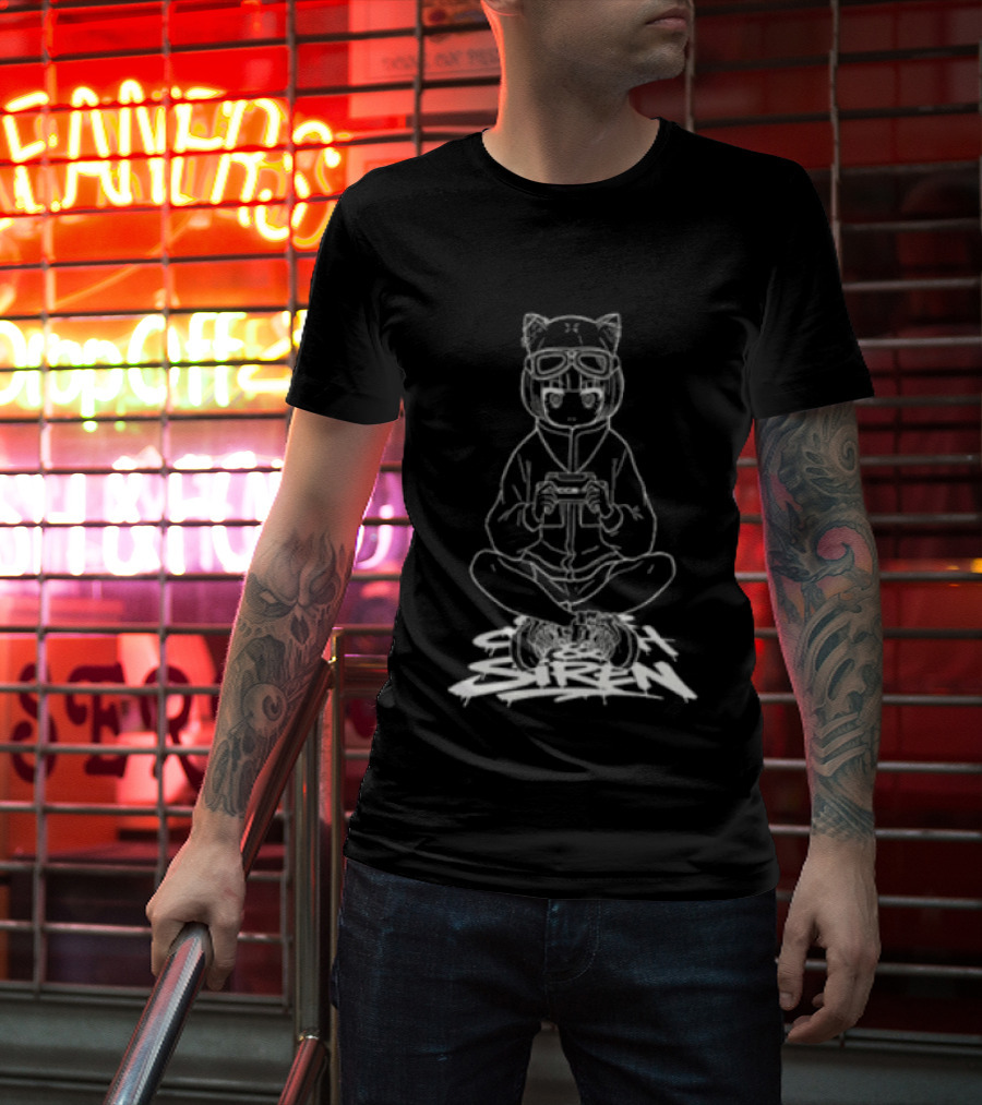 Lost Frog Ccs4 Cat Eared Gamer With Console T-Shirt