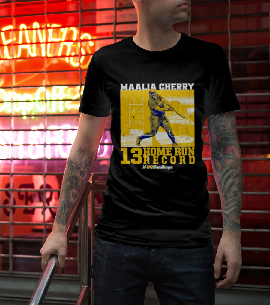 Maalia Cherry UC San Diego 13 Home Run Record T-Shirt
