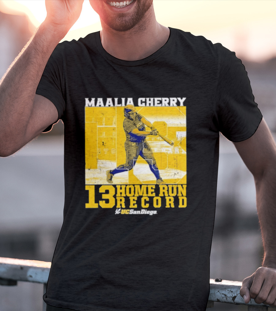 Maalia Cherry UC San Diego 13 Home Run Record T-Shirt