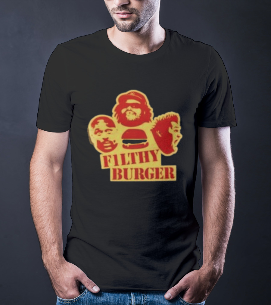 Filthy Burger Faces Iconic Humorous Expression Trio T-Shirt