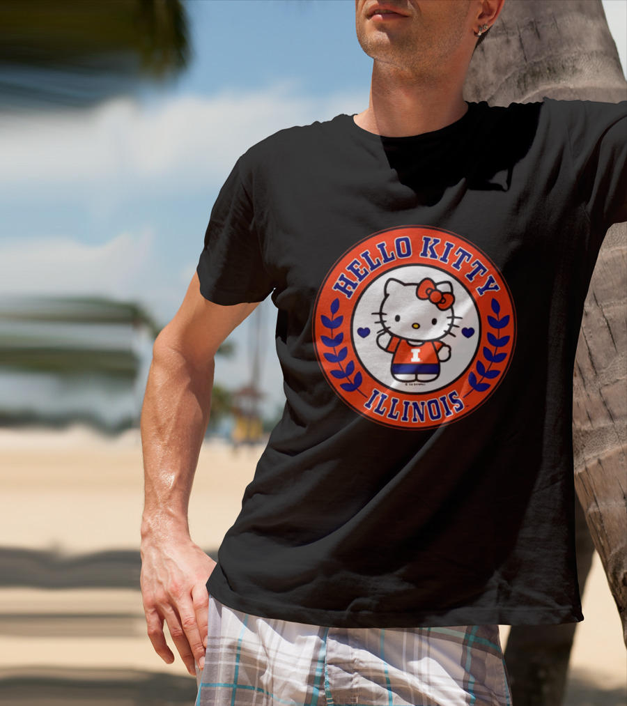 Hello Kitty Illinois I Fighting Illini T-Shirt