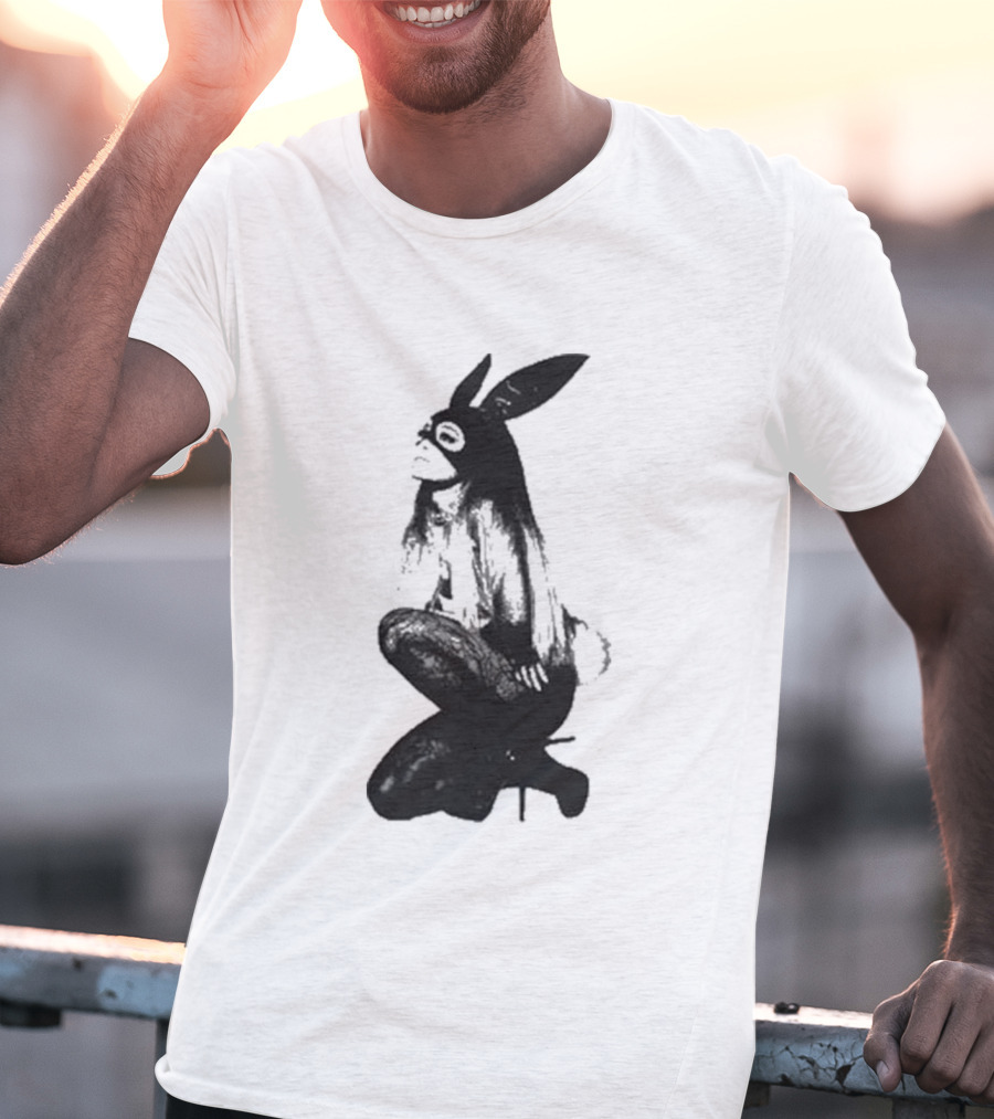 Ariana Grande Dangerous Woman 10 Crewneck Bunny Mask T-Shirt